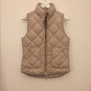 Tan j. Crew quilted vest